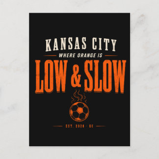 Postal Festiva Kansas City Donde Naranja es Bajo y Lento