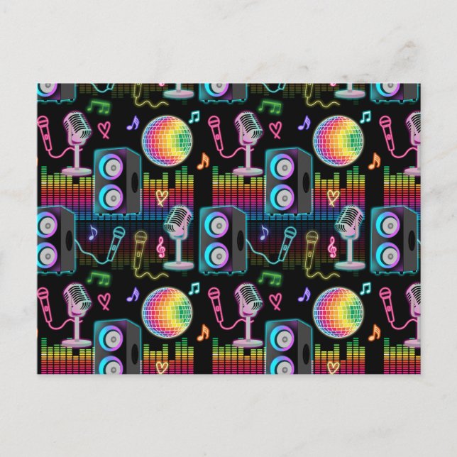 Postal Festiva Karaoke Glow Singing Music Party (Anverso)