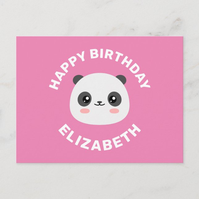 Postal Festiva Kawaii Panda (Anverso)