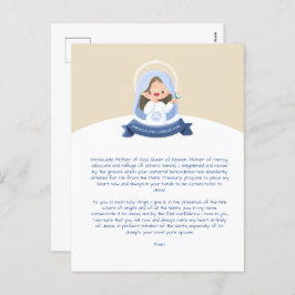 Postal Festiva Kawaii Virgin Mary Prayer