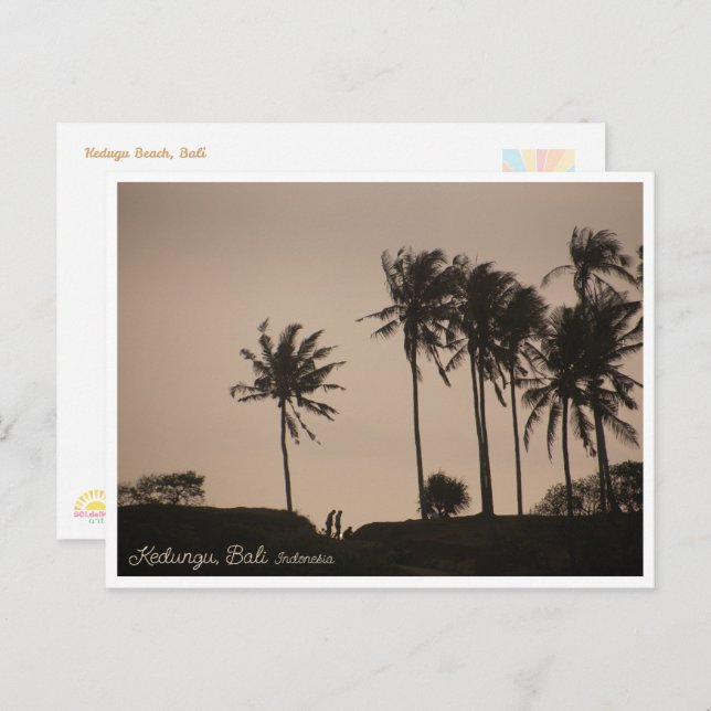 Postal Festiva Kedungu Beach Bali Sunset Postcard (Anverso / Reverso)