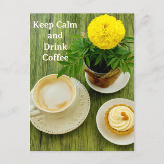 Postal Festiva Keep Calm and Drink Coffee Postcard