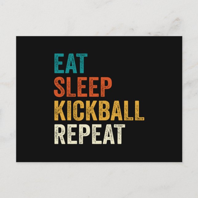 Postal Festiva Kickball Eat Sleep Kickball Repeat (Anverso)