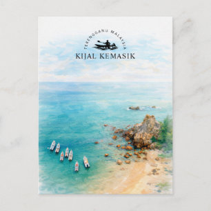 Postal Festiva Kijal Kemasik Terengganu Malasia Acuarela