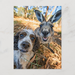 Postal Festiva King Charles Cocker Spaniel toma selfies en todo t