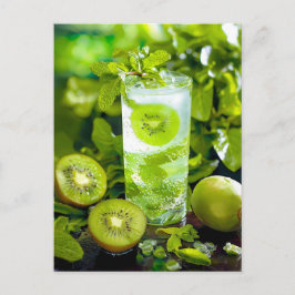 Postal Festiva Kiwi Mint Fizz - Refrescamiento Verde