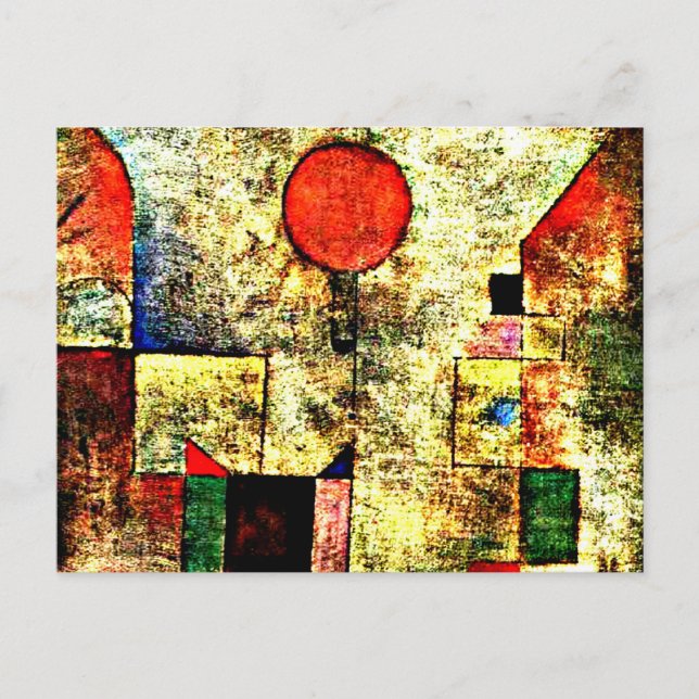 Postal Festiva Klee - Globo Rojo (Anverso)