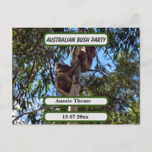Postal Festiva Koala Bear Aussie Bush Fiesta Australia Style,