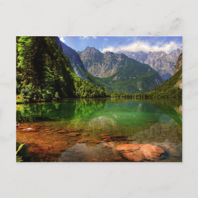 Postal Festiva Konigssee Baviera Berchtesgaden (Anverso)