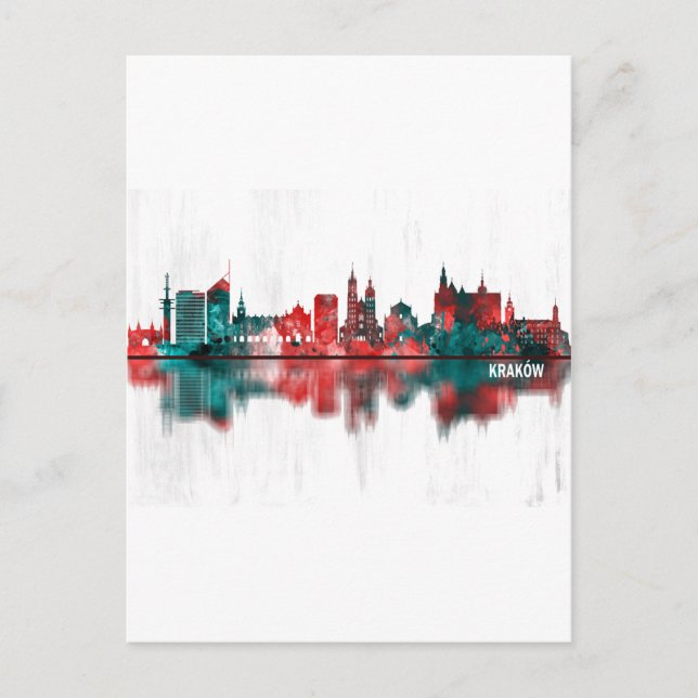 Postal Festiva Krakow Poland Skyline (Anverso)