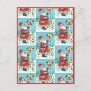 POSTAL FESTIVA KRIS KRINGLE ALIMENTACIÓN DE NIÑOS, NAVIDADES DE B