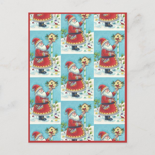 POSTAL FESTIVA KRIS KRINGLE ALIMENTACIÓN DE NIÑOS, NAVIDADES DE B (Anverso)