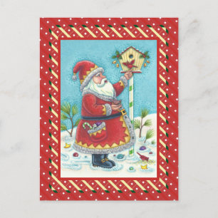 POSTAL FESTIVA KRIS KRINGLE ALIMENTACIÓN DE NIÑOS, NAVIDADES DE B