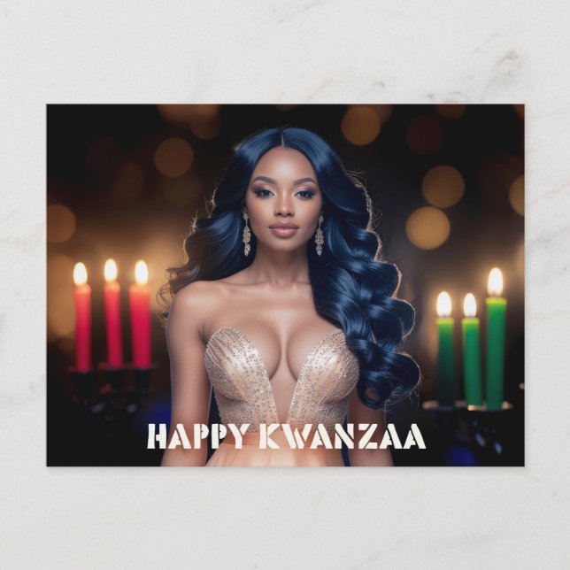 POSTAL FESTIVA KWANZAA - FELIZ KWANZAA -  (Anverso)
