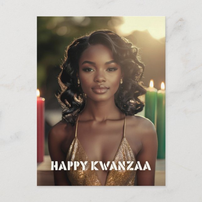 POSTAL FESTIVA KWANZAA - FELIZ KWANZAA -  (Anverso)
