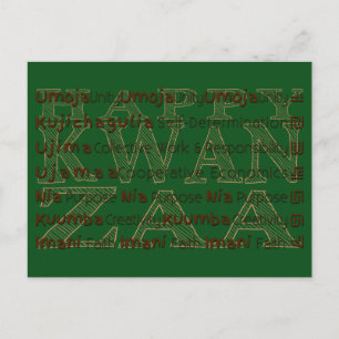 Postal Festiva Kwanzaa feliz moderna