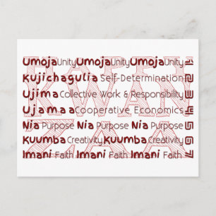 Postal Festiva Kwanzaa feliz moderna