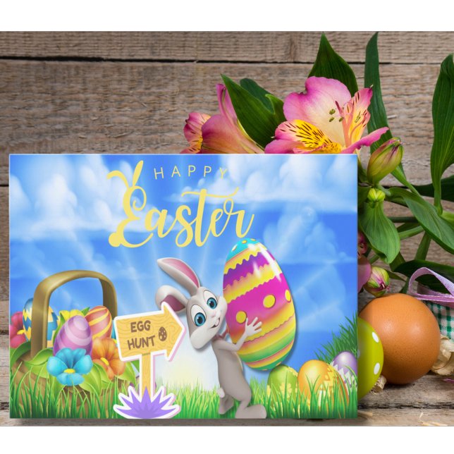 Postal Festiva La aventura espera la gran caza de huevos de Pascu (Subido por el creador)