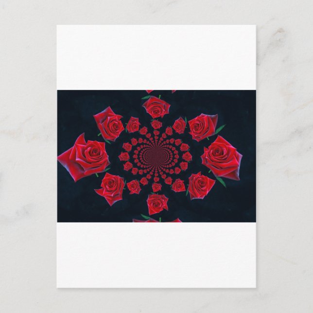 Postal Festiva La belleza de los Rosas: la fantasía floral (Anverso)