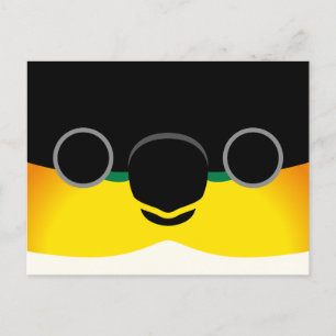 Postal Festiva La cara de un Caique de cabeza negra