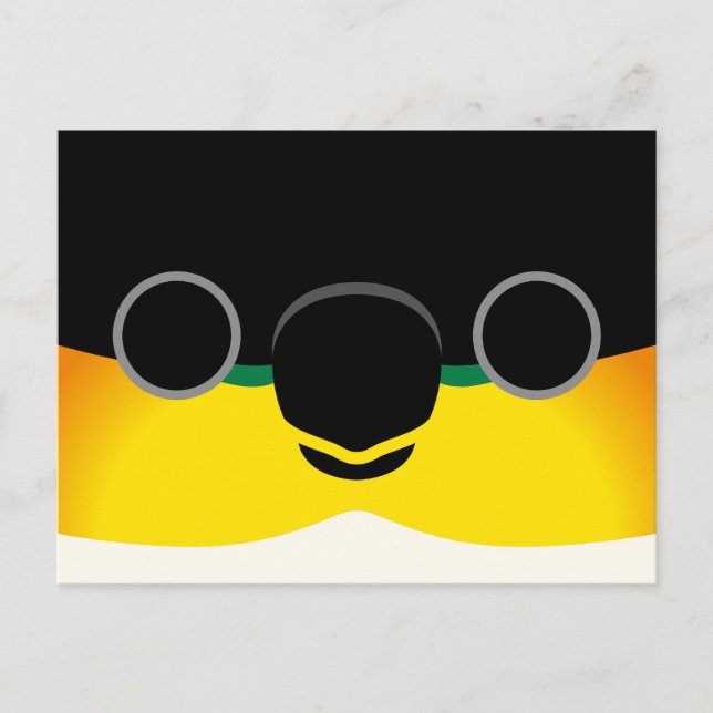 Postal Festiva La cara de un Caique de cabeza negra (Anverso)