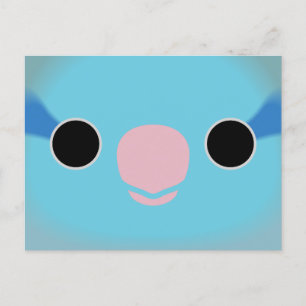 Postal Festiva La cara de un perdigón azul del Pacífico