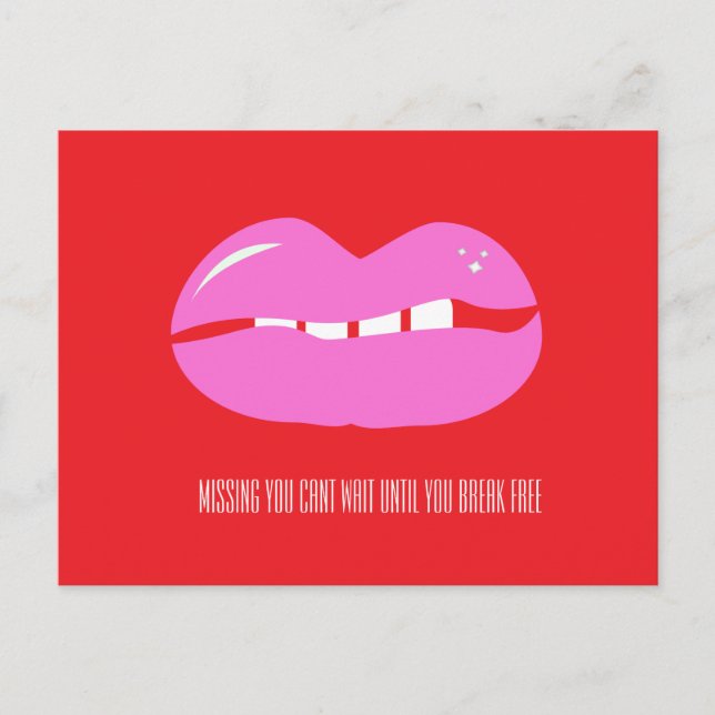 Postal Festiva La cárcel de los labios rosados está a larga dista (Anverso)