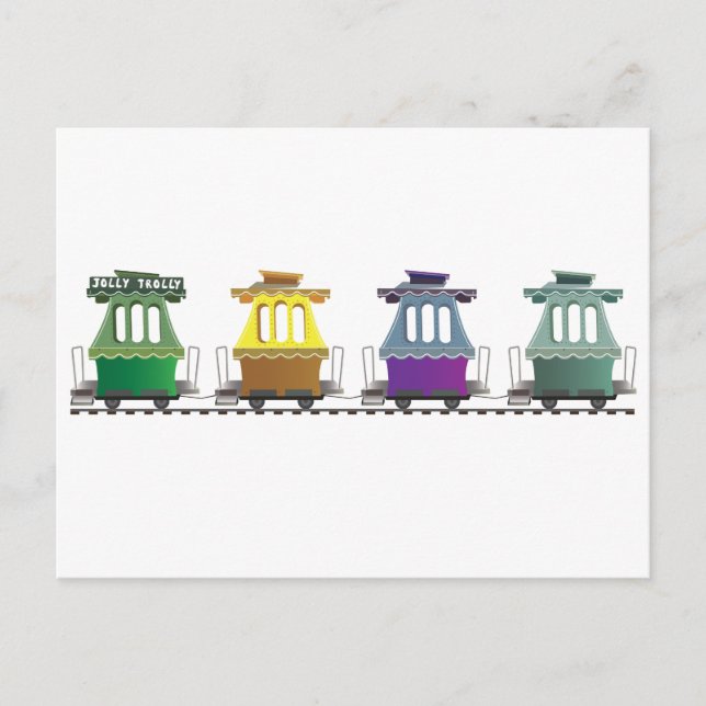 Postal Festiva La carretilla alegre del Fairyland en Oakland (Anverso)