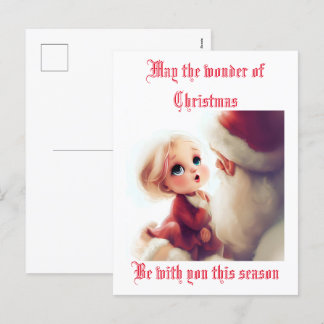 Postal Festiva La carta de la maravilla de los Navidades Navidade