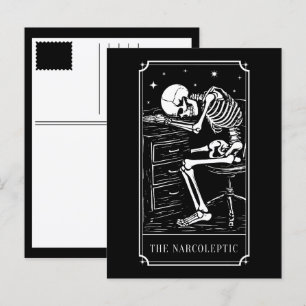 Postal Festiva La Carta de Tarot Narcoléptica Conciencia sobre la