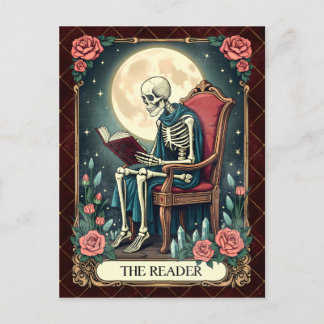 Postal Festiva La carta del tarot de estilo vintage El Lector con