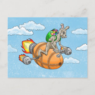 Postal Festiva La caza de huevos de Rocket Bunny
