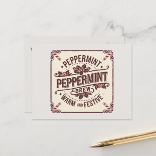 Postal Festiva La cerveza Peppermint agrega mensaje
