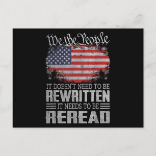 Postal Festiva La Constitución de la Bandera de Estados Unidos ne