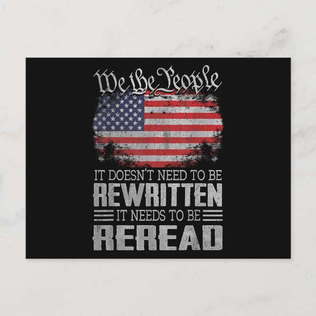 Postal Festiva La Constitución de la Bandera de Estados Unidos ne (Anverso)