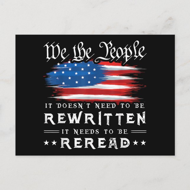 Postal Festiva La Constitución de la Bandera de Estados Unidos ne (Anverso)