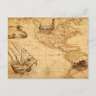 Postal Festiva La cosecha de mapas de Estados Unidos