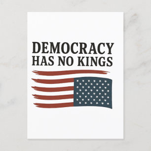 Postal Festiva La democracia no tiene rey contra Trump Estados Un