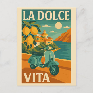 Postal Festiva La Dolce Vita - Viaje retro por la costa italiana