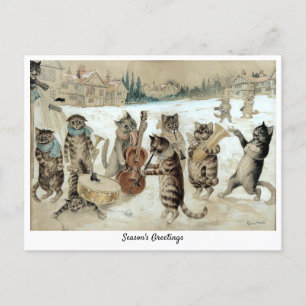 Postal Festiva La era victoriana cargando gatos de Louis Wain