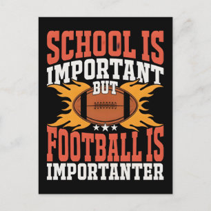 Postal Festiva La escuela es importante, divertido fútbol america
