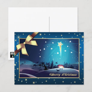 Postal Festiva La Estrella de Belén. Navidades