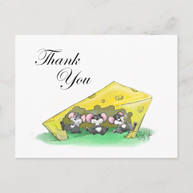 Postal Festiva La Fiesta de Acción de Gracias de Mic, Mac y Moe (Anverso)