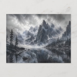 Postal Festiva La forma del silencio – Paisaje en blanco y negro