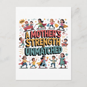 Postal Festiva La fuerza de una madre es insuperable