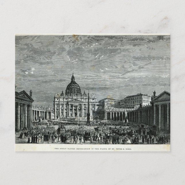 Postal Festiva La gran bendición de Pascua (Anverso)