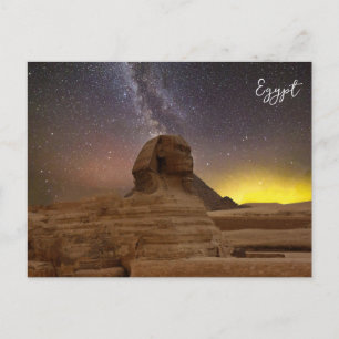 Postal Festiva La Gran Esfinge De Giza