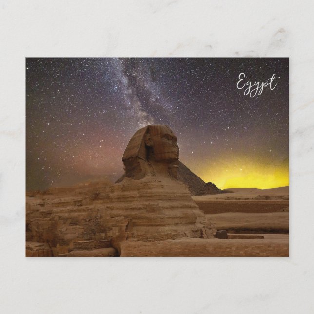 Postal Festiva La Gran Esfinge De Giza (Anverso)