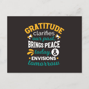 Postal Festiva La gratitud trae paz hoy – Fe positiva