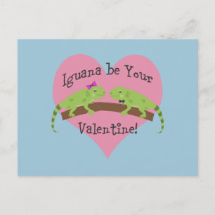 Postal Festiva La iguana sea tu San Valentín